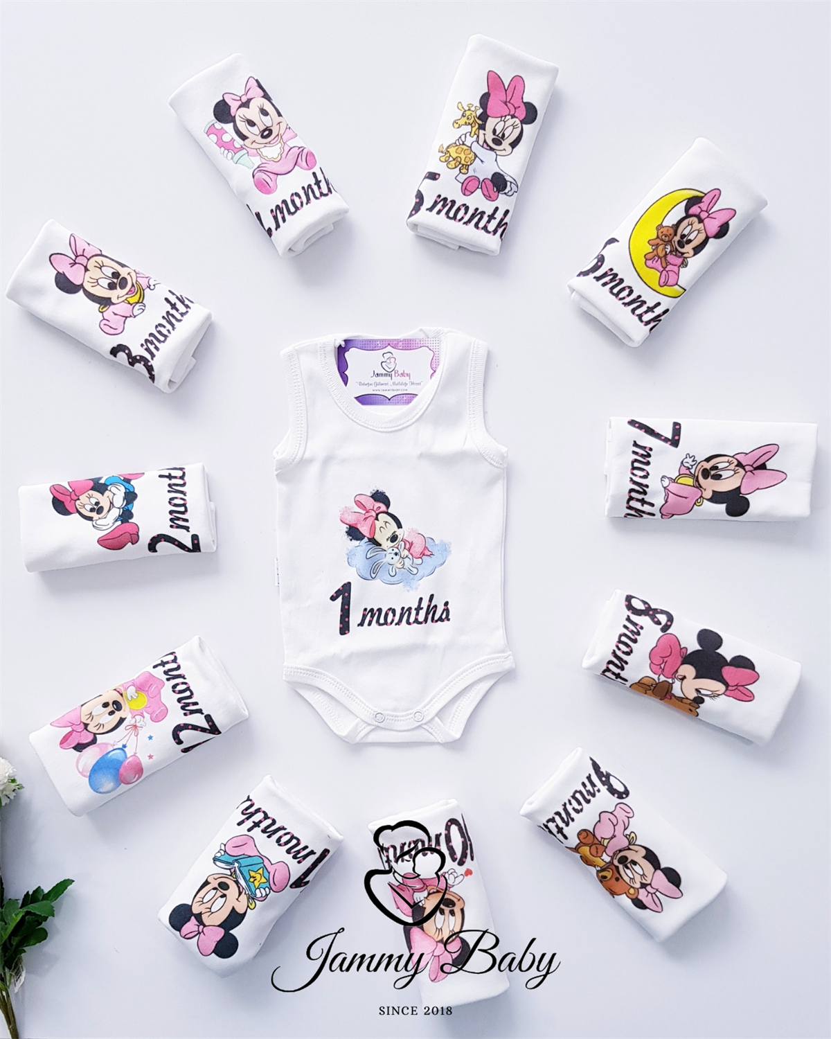 Minnie Mouse 12 Months Top Clothing Set - PİNK