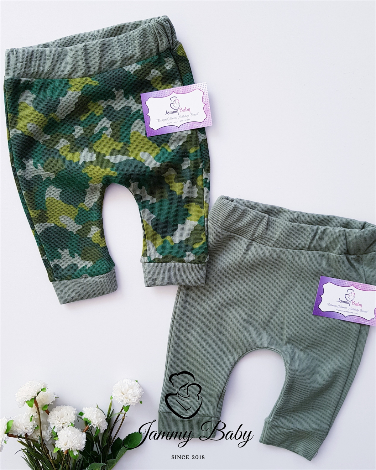 Super Hero Camouflage 2 Piece Trousers Combination - MILITARY GREEN